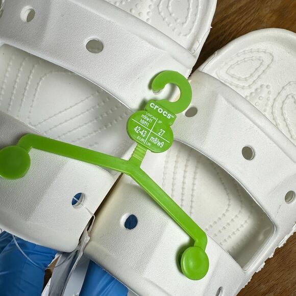 Crocs Unisex Baya White Slide Sandals Shoes Womens Size 12 - Picture 7 of 9